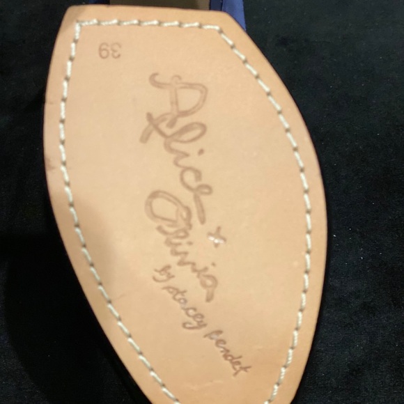 ALICE + OLIVIA Suede Platform Wedge Loafer - Navy - Picture 9 of 13